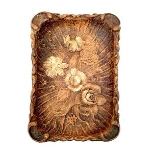 Vintage Syroco Wood Art Nouveau Style Tray